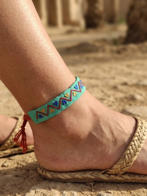 Hand-embroidered Ankle Bands